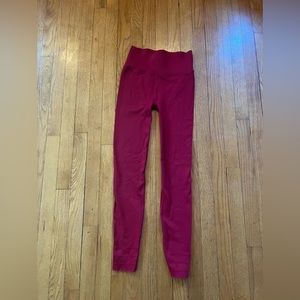 Red high rise leggings worn once